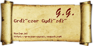 Gráczer Győző névjegykártya